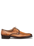 Cognac Fratello Split Toe Deerskin Lace Up Derby Shoe | Mezlan Lace Up Shoes | Sam's Tailoring Fine Men's Clothing