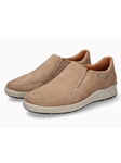 Taupe Leather Nubuck Soft Air Men's Mocassin | Mephisto Men's Shoes Collection  | Sam's Tailoring Fine Men Clothing