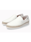 White Leather Nubuck Mid Sole Men's Slip On Shoe | Mephisto Men's Shoes Collection  | Sam's Tailoring Fine Men Clothing