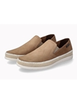 Taupe Leather Nubuck Mid Sole Men's Slip On Shoe | Mephisto Men's Shoes Collection  | Sam's Tailoring Fine Men Clothing