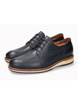 Navy Leather Smooth Shock Absorber Business Shoe | Mephisto Men's Dress Shoes Collection  | Sam's Tailoring Fine Men Clothing