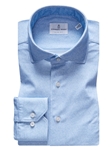 Bright Blue Modern 4Flex Stretch Men's Knit Shirt | Emanuel Berg Dress Shirts Collection | Sam's Tailoring Fine Men Clothing