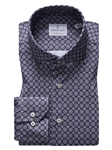Blue & Grey Modern 4Flex Stretch Knit Men's Shirt | Emanuel Berg Casual Shirts Collection | Sam's Tailoring Fine Men Clothing