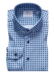 Sky Blue Printed Modern 4Flex Stretch Knit Men's Shirt | Emanuel Berg Casual Shirts Collection | Sam's Tailoring Fine Men Clothing