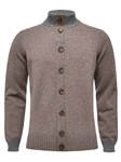 Beige Button Closure Premium Men's Cardigan | Emanuel Berg Sweaters Collection | Sam's Tailoring Fine Men Clothing