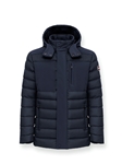 Navy Blue Detachable Hood Stretch Men's Jacket | Colmar Men's Jackets | Sam's Tailoring Fine Men's Clothing