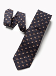 Navy Classic Flying Duck Pattern Men's Tie | Gitman Bros. Ties Collection | Sam's Tailoring Fine Men Clothing