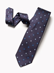 Navy Silk Polka Dots Pattern Men's Tie | Gitman Bros. Ties Collection | Sam's Tailoring Fine Men Clothing