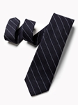 Navy Cashmere Blue Micro Stripe Men's Tie | Gitman Bros. Ties Collection | Sam's Tailoring Fine Men Clothing