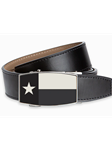 Black Aston Texas Flag Black 3/8" Strap Dress Belt | NexBelt Dress Belts | Sam's Tailoring Fine Men's Clothing