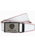 White Heart of a Lion 1 3/8" Strap Golf & Dress Belt | NexBelt Dress Belts | Sam's Tailoring Fine Men's Clothing
