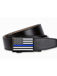 Black Thin Blue Line Series 1 3/8" Strap Dress Belt | NexBelt Dress Belts | Sam's Tailoring Fine Men's Clothing