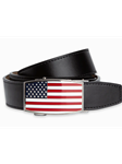 Black USA Flag Aston 1 3/8" Strap Dress Men's Belt | NexBelt Dress Belts | Sam's Tailoring Fine Men's Clothing