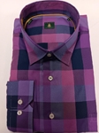 Lavender & Blue Check Men's Sport Shirt | Robert Talbott Sport Shirts Collection | Sam's Tailoring Fine Men's Clothing