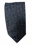 Sky & White Medallion On Navy Background XL Tie | Santostefano XL Ties | Sam's Tailoring Fine Men's Clothing