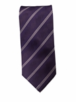 Lavender With White Stripe Men's XL Tie | Santostefano XL Ties | Sam's Tailoring Fine Men's Clothing