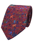 Berry Printed Twill Floral Fine Men Tie | Gitman Bros. Ties Collection | Sam's Tailoring Fine Men Clothing