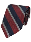 Red Woven Stripe Silk/Cotton Men's Tie | Gitman Bros. Ties Collection | Sam's Tailoring Fine Men Clothing