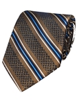Bronze Woven Stripe Men's Silk Tie | Gitman Bros. Ties Collection | Sam's Tailoring Fine Men Clothing