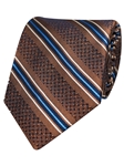 Rust Woven Stripe Men's Silk Tie | Gitman Bros. Ties Collection | Sam's Tailoring Fine Men Clothing