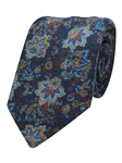 Navy Printed Floral Men's Wool Tie | Gitman Bros. Ties Collection | Sam's Tailoring Fine Men Clothing