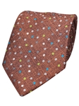Brown Printed Neat Men's Silk Tie | Gitman Bros. Ties Collection | Sam's Tailoring Fine Men Clothing
