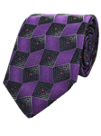 Purple & Black Woven Neat Silk Tie | Gitman Ties Collection | Sam's Tailoring Fine Men Clothing