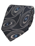 Black Woven Geometric Print Silk Tie | Gitman Ties Collection | Sam's Tailoring Fine Men Clothing