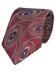 Burgundy Woven Geometric Print Silk Tie | Gitman Ties Collection | Sam's Tailoring Fine Men Clothing