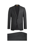 Grey Super 150s Birdseye B-Fit  Wool Suit | Heritage Gold Suits | Sam's Tailoring Fine Men's Clothing