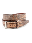 Taupe/Blue Faux Crocodile Embossed Calfskin Belt | Torino Leather Belts Collection | Sam's Tailoring Fine Men's Clothing