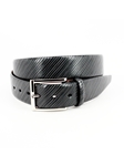 Black Diagonal Etched Italian Calfskin Dress Casual Belt | Torino Leather Belts Collection | Sam's Tailoring Fine Men's Clothing