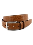Saddle Tan Genuine American Bison Leather Men's Belt | Torino Leather Belts Collection | Sam's Tailoring Fine Men's Clothing