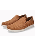 Brown Leather Lining Nubuk Soft Air Slip On Shoe | Mephisto Slip On Collection | Sam's Tailoring Fine Men's Clothing