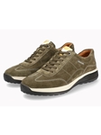 Khaki Suede Leather Textile Lining Men's Sneaker | Mephisto Men's Sneakers Collection  | Sam's Tailoring Fine Men Clothing