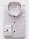 Light Grey Premium Quality Jersey Knit Shirt | Emanuel Berg Shirt Collection | Sam's Tailoring Fine Men Clothing