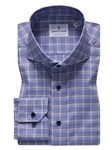 Navy & White Twill Sport Men's Luxury Shirt | Emanuel Berg Shirts Collection | Sam's Tailoring Fine Men Clothing