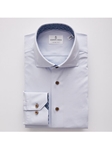 Light Blue Modern 4Flex Stretch Knit Men's Shirt | Emanuel Berg Shirts Collection | Sam's Tailoring Fine Men Clothing