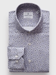 Grey Paisley Modern 4Flex Stretch Knit Men's Shirt | Emanuel Berg Shirts Collection | Sam's Tailoring Fine Men Clothing