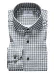 Green & White Check Modern 4Flex Stretch Knit Shirt | Emanuel Berg Shirts Collection | Sam's Tailoring Fine Men Clothing