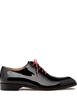 Black Dietro 2 Asymmetrical Patent Oxford Shoe | Mezlan Lace Up Shoes Collection | Sam's Tailoring Fine Men's Clothing