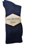 Blue With Grey Men's Luxury Socks | Ike Behar Luxury Socks | Sam's Tailoring Fine Men's Clothing