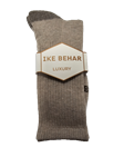 Tan With Brown Men's Luxury Socks | Ike Behar Luxury Socks | Sam's Tailoring Fine Men's Clothing