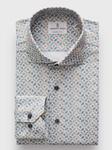 Turquoise  Modern 4Flex Stretch Knit Men's Shirt | Emanuel Berg 4Flex Shirts Collection | Sam's Tailoring Fine Men Clothing