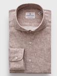 Light Beige Premium Quality Jersey Knit Shirt | Emanuel Berg 4Flex Shirts Collection | Sam's Tailoring Fine Men Clothing