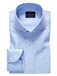 Blue Extra Fine Twill Premium Luxury Dress Shirt | Emanuel Berg Shirts Collection | Sam's Tailoring Fine Men Clothing