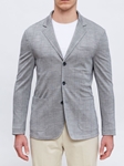 Grey Premium Jersey Stretch D-Constructed Shirt Jacket | Emanuel Berg Jackets Collection | Sam's Tailoring Fine Men Clothing