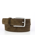 Brown Luxe Suede Leather Nubuck Lining Men's Belt | Mephisto Belts Collection | Sam's Tailoring Fine Men's Clothing