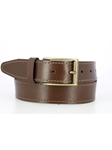Brown Smooth Italian Leather Brass Buckle Men's Belt | Mephisto Belts Collection | Sam's Tailoring Fine Men's Clothing