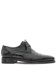 Black Golfo Plain Toe Crocodile Men's Derby Shoe | Mezlan Shoes Collection | Sam's Tailoring Fine Men's Clothing